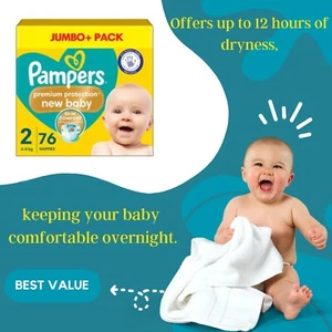 Nappies Pampers | Size 2, Pack of 76 - Picture 1 of 3
