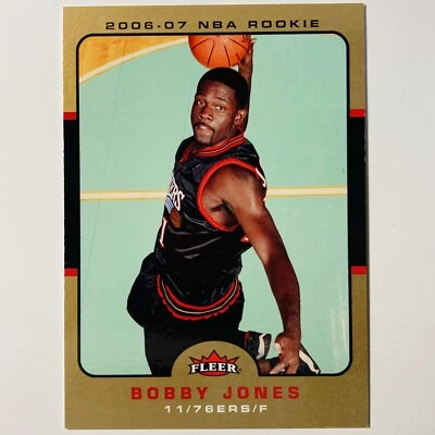 Tarjeta de baloncesto Fleer Philadelphia 76ers 2006-07 #219 Bobby Jones novato TC2 Foto 1 de 2