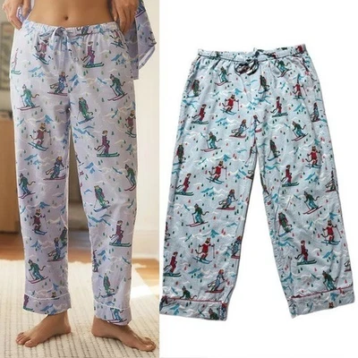 Pantalones de pijama de Navidad Printfresh para mujer Hit The Slopes Skiing Tigers XL Foto 1 de 4