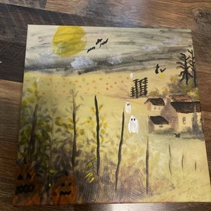 Ooak Original Upcycled Thrift Store Art Halloween Ghosts - Picture 1 of 10