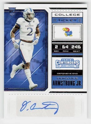 2018 Panini Contenders Draft Picks #234 Dorance Armstrong Jr. - Image 1 of 2