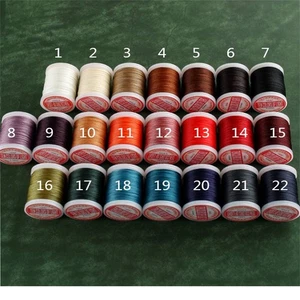 Polyester round wax wire non loose DIY leather wire 120m 5PC 0.5mm Lint free - Picture 1 of 25