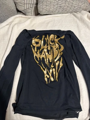 NIKE KOBE BRYANT BLACK MAMBA T-SHIRT Mens Medium Black Long Sleeve Big Logo - Image 1 of 3