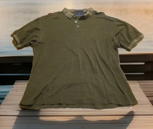 Herren JOHN ASHFORD grünes POLOSHIRT Größe Large 100 % Baumwolle 1/4 Knopfleiste  - Bild 1 von 8