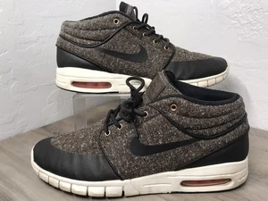 Nike SB Stefan Janoski Max Mid Shoes 10 Mens Brown Skating Sneakers 807507-206 - Picture 1 of 16