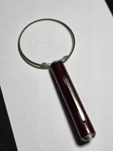 Lupa vintage mango de baquelita roja con clip de bolsillo - Imagen 1 de 6