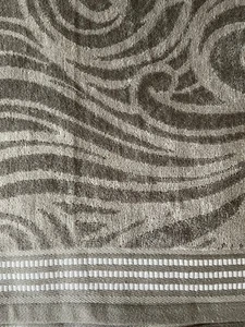 Sun Squad Plush Gray Wave Swirl Oversized Cotton Beach Towel 3' x 6' - Picture 1 of 3