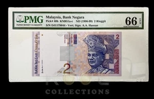 Malaysia (1996-99) 2 Ringgit Banknote PMG 66 Gem Uncirculated EPQ - Picture 1 of 2