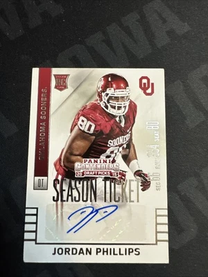 2015 CONTENDERS JORDAN PHILLIPS AUTOGRAPH FOOTBALL CARD. Oklahoma Sooners - Image 1 of 4