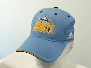 Vintage Denver Nuggets Adult Flex Hit Adidas Hat S/M Blue/Gold NBA Basketball - Picture 1 of 16