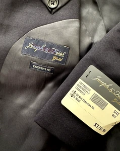 Joseph & Feiss Gold Executive Fit Men's 46RP Portly *New with Imperfection* Wool - Picture 1 of 9