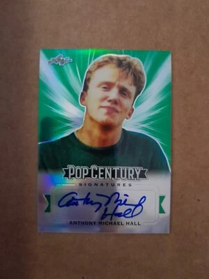 Anthony Michael Hall /7 Cartão de Autógrafo Verde Prismático Folha Pop Century 2019 - Imagem 1 de 2