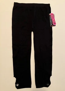 Girl's One Step Up Black Capri Nylon Stretch Leggings NWT - Picture 1 of 6