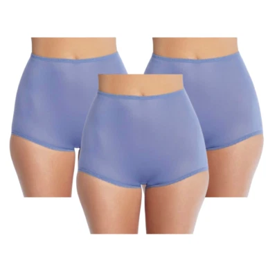 3 Bali Skimp Skamp Brief Panty M 6 Full Coverage Nylon Panties NWT 2633 MEDIUM - Image 1 of 4