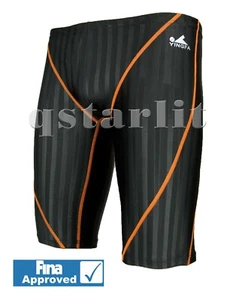 Boy's Kids Racing Competiton Training Swimwear Jammer Size 22 S, Boy's 8/9 Black - Picture 1 of 3