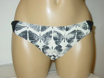 Traje de baño de bikini Kirra negro blanco estampado de mariposas parte inferior lazo laterales-XS-NUEVO CON ETIQUETAS NUEVO Foto 1 de 3