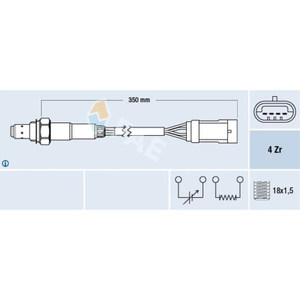 Fae Lambdasonde Regelsonde Adatta Per Renault Laguna I 1.6 16V 1.8 2.0 - Immagine 1 di 1