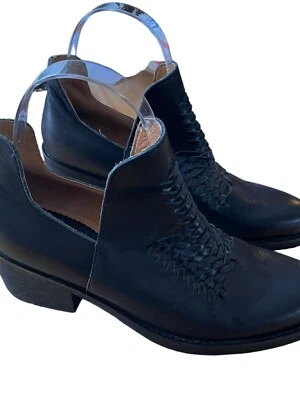 Bota Feminina Latigo Kick Tecido Eixo Dividido Salto Tamanho 6 M Preta Slipon Western - Imagem 1 de 4