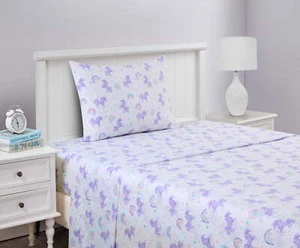 Your Zone Kids Soft Microfiber Sheet Set, Purple Unicorn, Twin, 3 Pieces - Picture 1 of 22