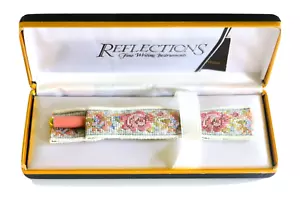 Reflections Rare Pink & Cloth Covering Fine Writing Instruments Ink Pen Works! - Picture 1 of 3