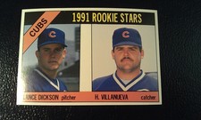 Lance Dickson Hector Villanueva Cubs 1991 Baseball Cards Magazine RARE Oddball