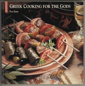 GREEK Cookbook COOKING FOR THE GODS Eva Zane 101 Productions Mediterranean - Picture 1 of 10
