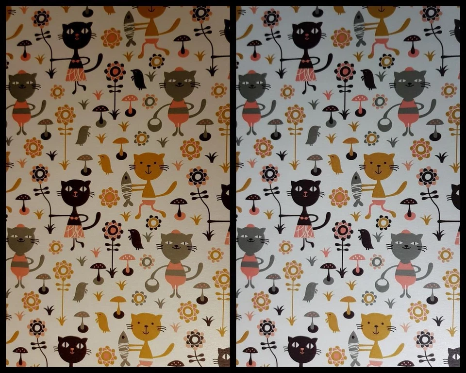A4 Metallic Patterned Paper Cats for Invitations & Card Making New - image 1 of 1