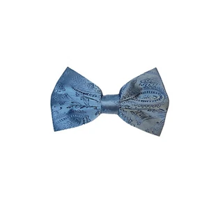 New formal men's pre tied Bow tie paisley pattern party wedding prom Dusty Blue - Picture 1 of 3
