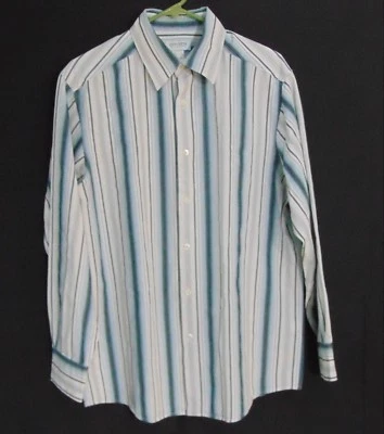 Concepts By Claiborne Men's Striped Collared Button Down Dress Shirt Size L - Image 1 of 4