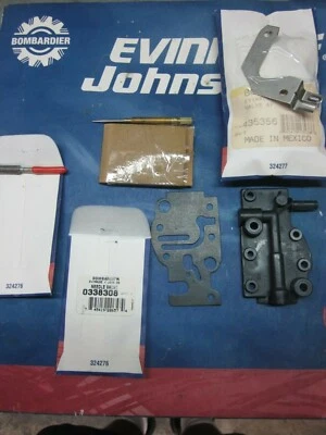 JOHNSON EVINRUDE 9.9 HP & 15 HP CARBURETOR IDLE CIRCUIT COVER KIT 433973 1987-92 - Image 1 of 4