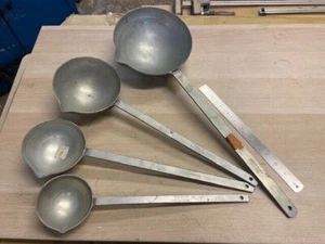 Monument Schöpfkelle Set x 4 Größen 4" bis 8" Stahlschale verzinkt - Made in England - Bild 1 von 8