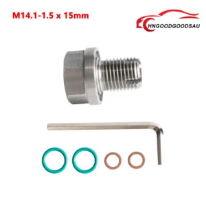 M14.1-1.5x15mm Oil Drain Plug Self Tapping Oil Pan Thread Repair Kit w/ O-Ring - Picture 1 of 22