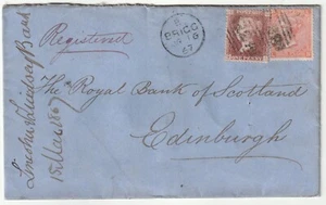 1867 LINCOLN & LINDSEY BANK ENV 4d & 1d BRIGG =129= NUMERAL TO RBOFS EDINr M TPO - Picture 1 of 3