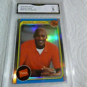 MICHAEL JORDAN BULLS 2019 FLEER HANES SET ALL-STAR FOIL # HA3 GRADED 9 L@@@K - Picture 1 of 2