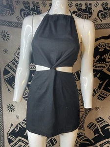 Dazie Linen Blend Two Piece in Black Size 8 - Brand New - Picture 1 of 9