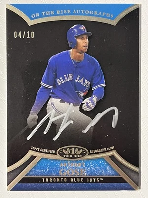 Anthony Gose 2013 Topps Tier One On The Rise Auto Autograph Silver Ink 04/10 - Image 1 of 2