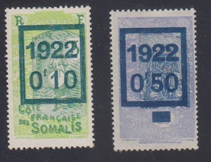 Somali Coast - 1922 - SC 119-20 - MH - Complete set - Picture 1 of 1