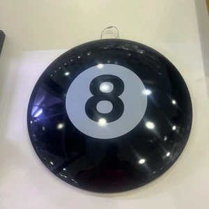 15" Domed Metal Sign 8 Ball wall decor pool sport party eight ball black dome  - Bild 1 von 2