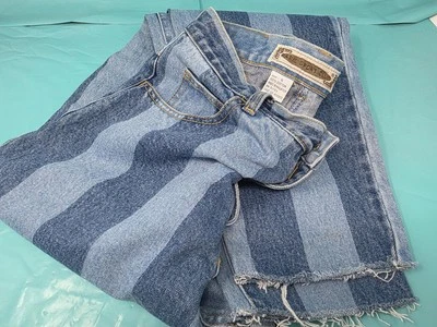 Pantalones de mezclilla Paris Sports Club a rayas talla 6 - 26 x 31 sin dobladillo 100 % algodón Foto 1 de 4