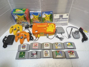 Nintendo 64 Pokemon Pikachu Region Free Console 2Controllers N64 japan - Picture 1 of 23