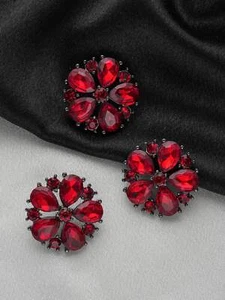 3 PC / Shaie Rhinestone Buttons - Picture 1 of 22
