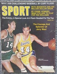 VTG 1970 SPORT MAGAZINE JERRY WEST MCGLOCKIN MARAVICH HOF NBA MLB NFL NHL - Picture 1 of 3