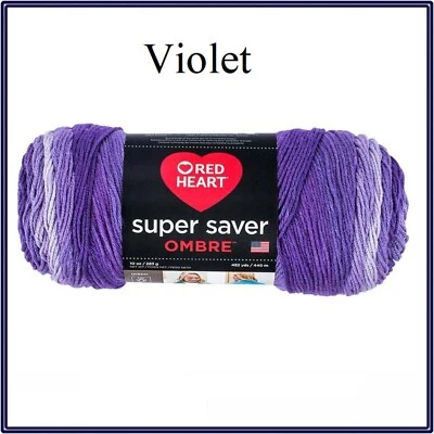 New Red Heart Super Saver Ombre Knitting Crochet Yarn 10 oz Skein 100% Acrylic - Image 1 of 4
