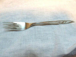 1965 Sterlingsilber Erbstück Oneida First Frost 7-1/2" Tafelgabel Nr. 3 - Bild 1 von 4