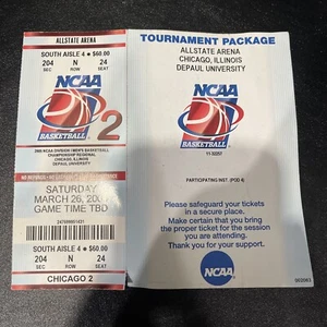 Illinois Illini Basketball Ticket 2005 NCAA OT Comeback Game Vs Arizona - Picture 1 of 13