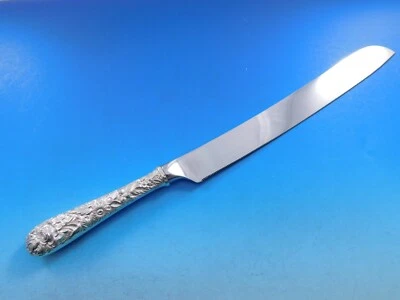Cuchillo para pastel de boda de plata esterlina Repousse By Kirk HHWS 12" hecho a medida Foto 1 de 4