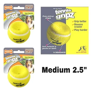 Nylabone Power Play TENNIS GRIPZ Medium 2,5" Tennisball Hundespielzeug - 2 Stück Pack - Bild 1 von 5