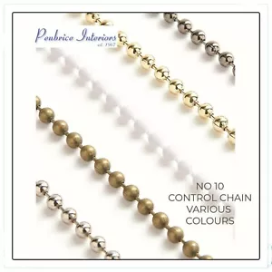 Chaîne store boucle continue sans fin contrôle romain nickel argent et blanc - Photo 1/4