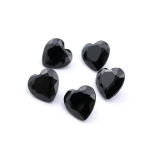 Naturschwarz Spinaler 4mm Herzförmig Kalibriert Größe Lose Edelstein 10 PC - Bild 1 von 6