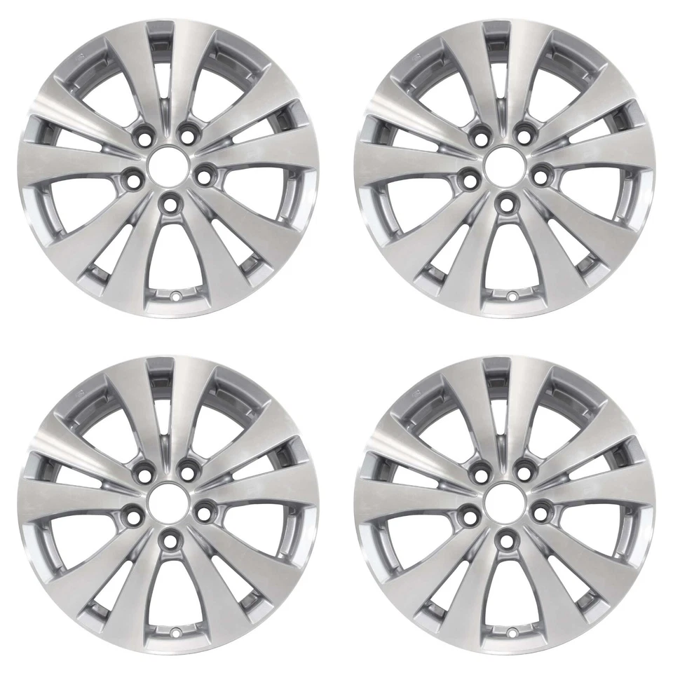 Honda Odyssey 2014-2017 17" OEM Wheels Rims Set Machined Lilac Silver TK817070B - Image 1 of 1